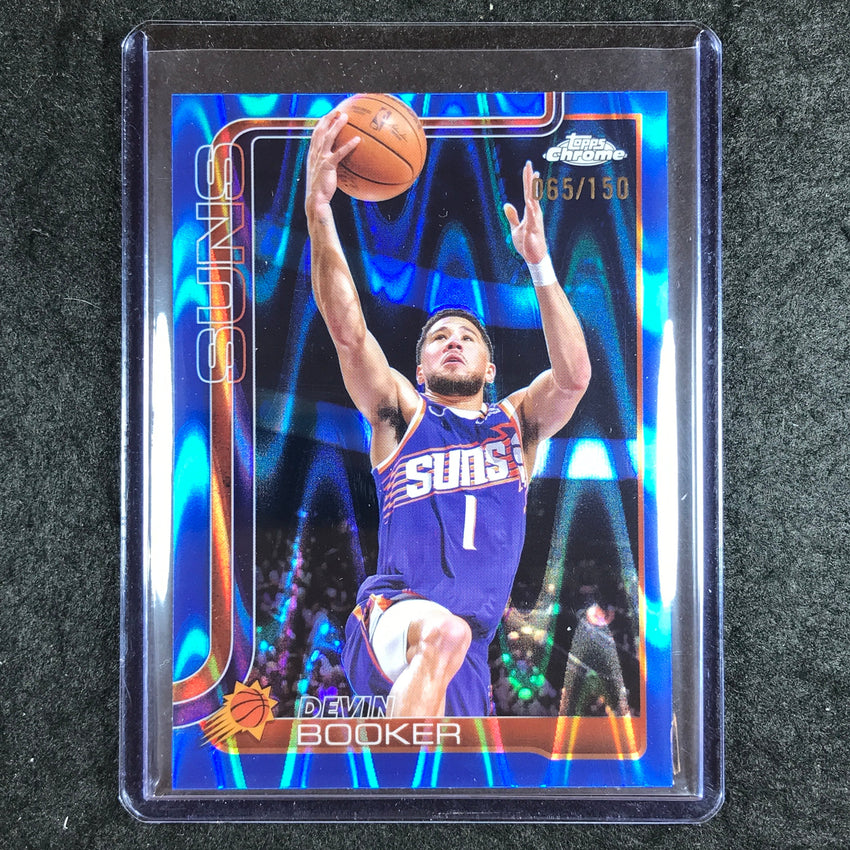 2025-26 Topps Chrome DEVIN BOOKER Base Blue RayWave 65/150 #195
