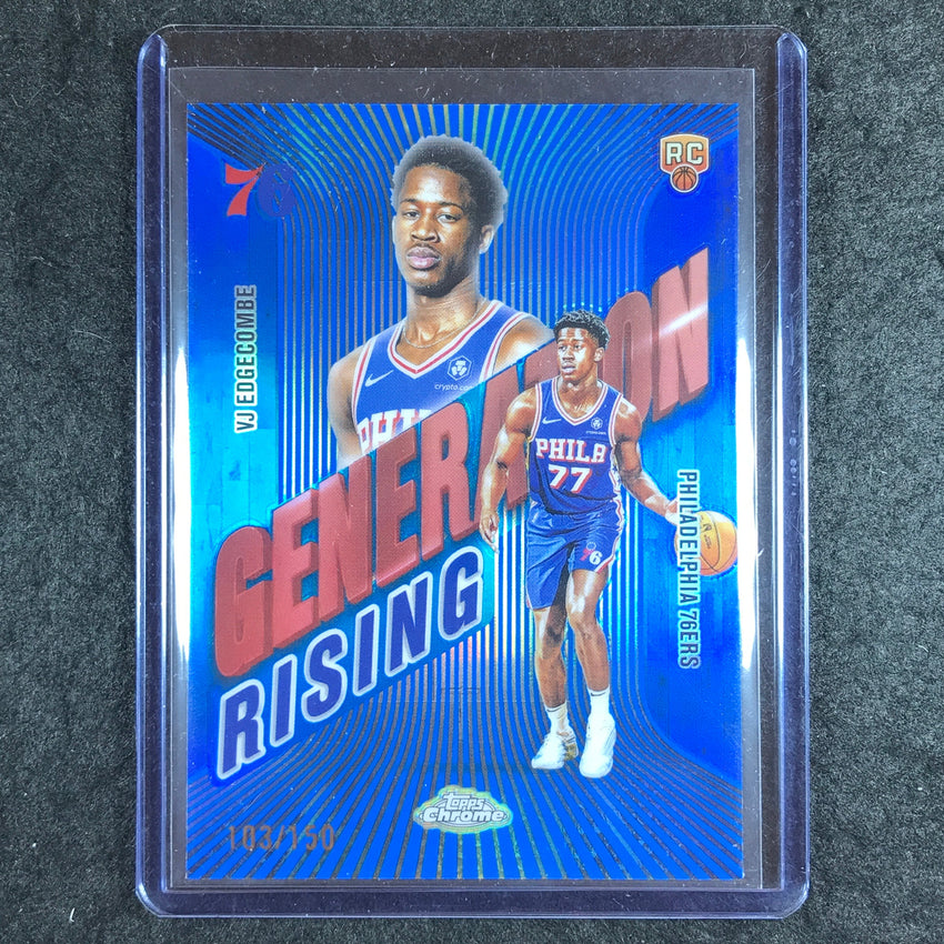 2025-26 Topps Chrome VJ EDGECOMBE Generation Rising Rookie Blue 103/150 #3