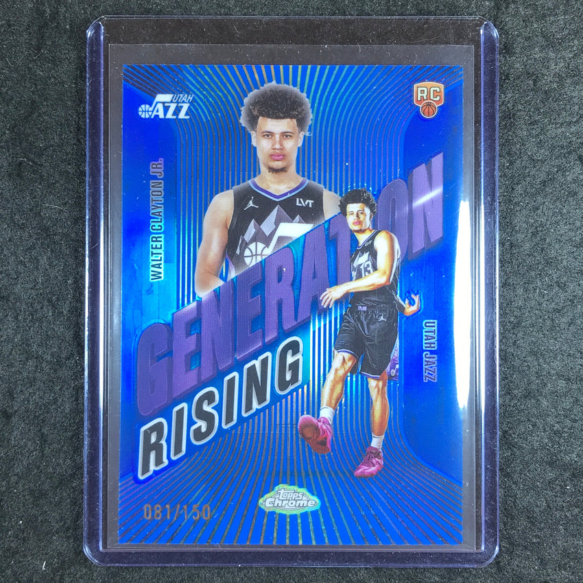 2025-26 Topps Chrome WALTER CLAYTON JR. Generation Rising Rookie Blue 81/150 #18
