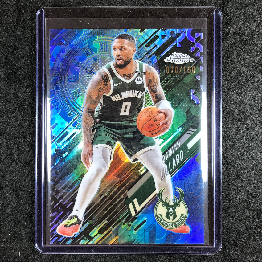 2025-26 Topps Chrome DAMIAN LILLARD Go Time Blue 70/150 #10