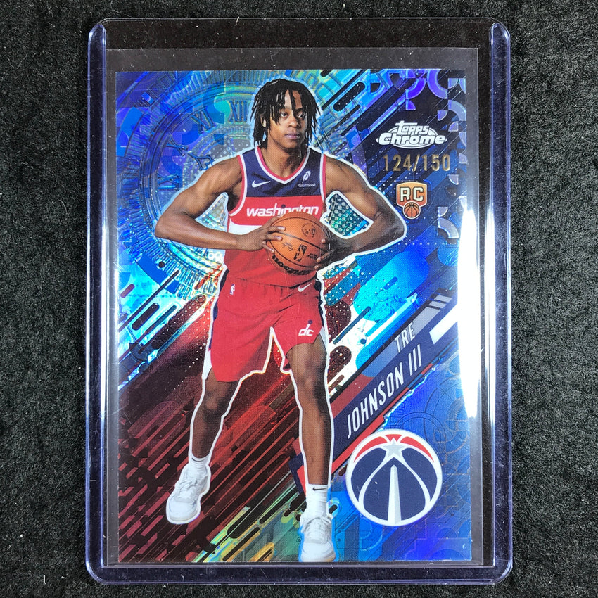 2025-26 Topps Chrome TRE JOHNSON III Go Time Rookie Blue 124/150 #21