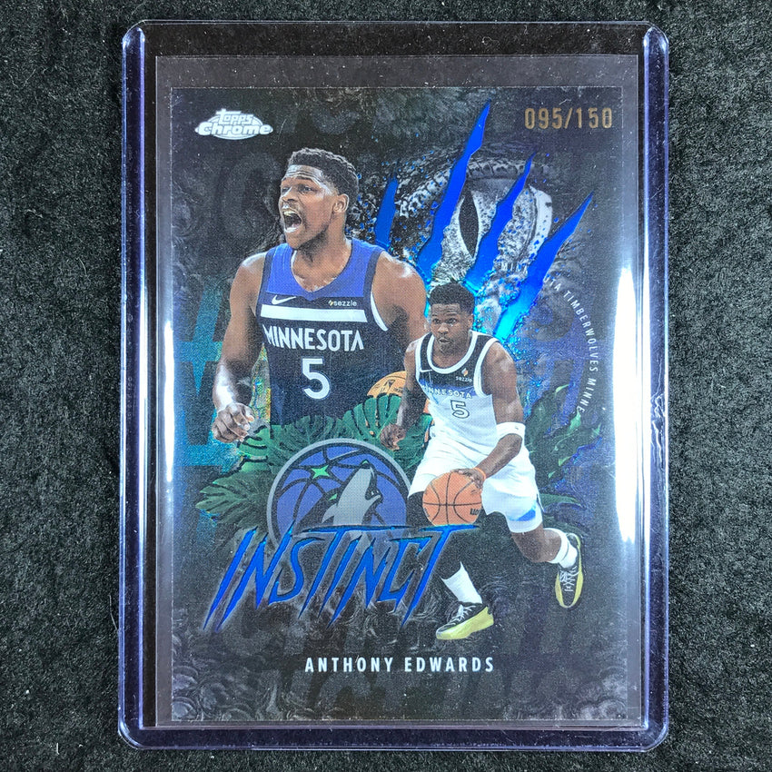 2025-26 Topps Chrome ANTHONY EDWARDS Instinct Blue 95/150 #7