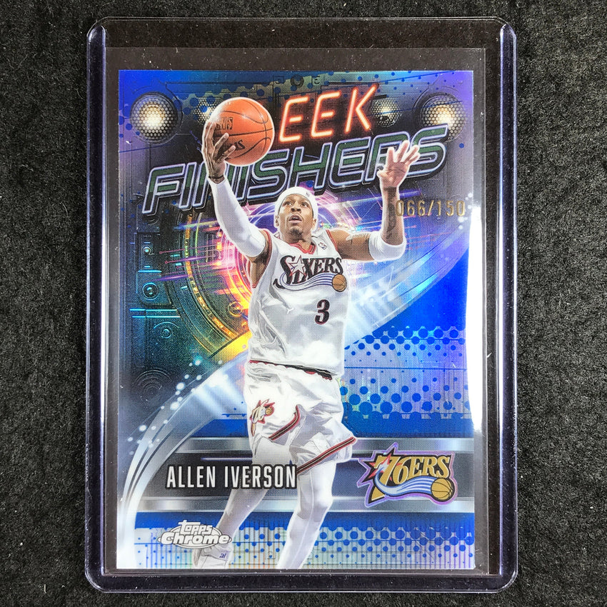 2025-26 Topps Chrome ALLEN IVERSON Sleek Finishers Blue 66/150 #13
