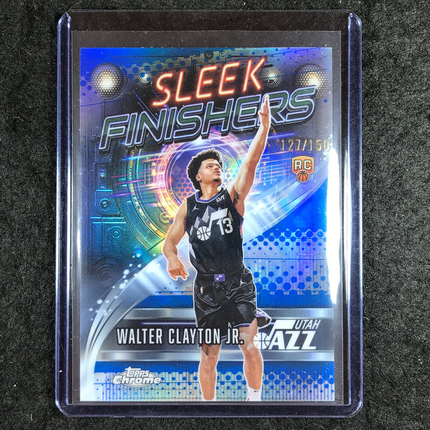 2025-26 Topps Chrome WALTER CLAYTON JR. Sleek Finishers Rookie Blue 127/150 #28