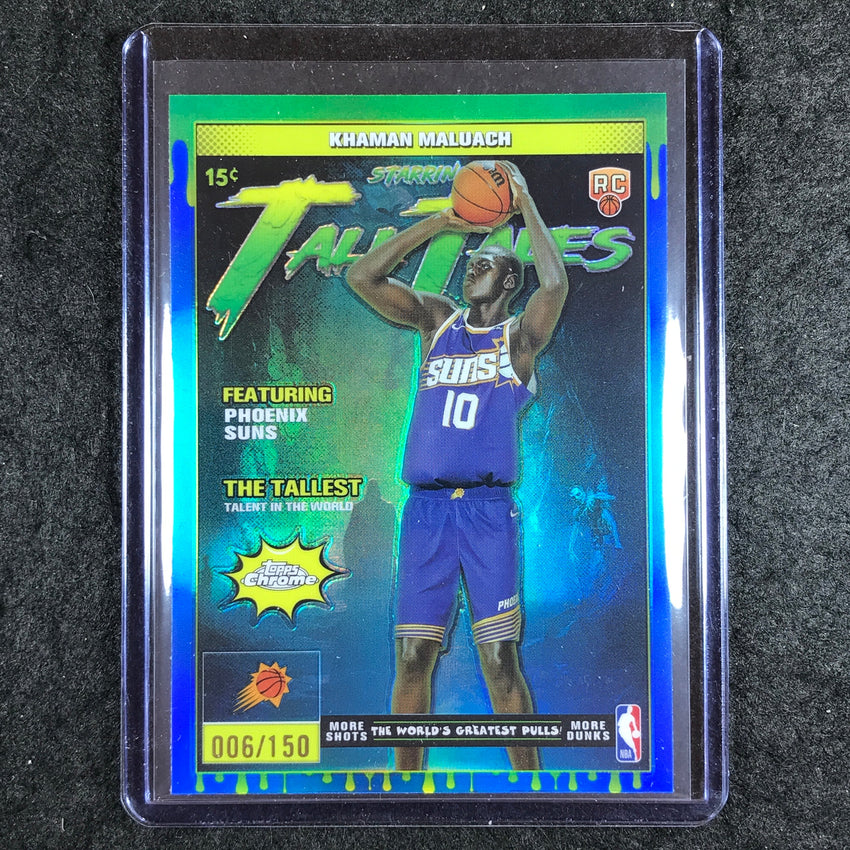 2025-26 Topps Chrome KHAMAN MALUACH Tall Tales Rookie Blue 6/150 #17