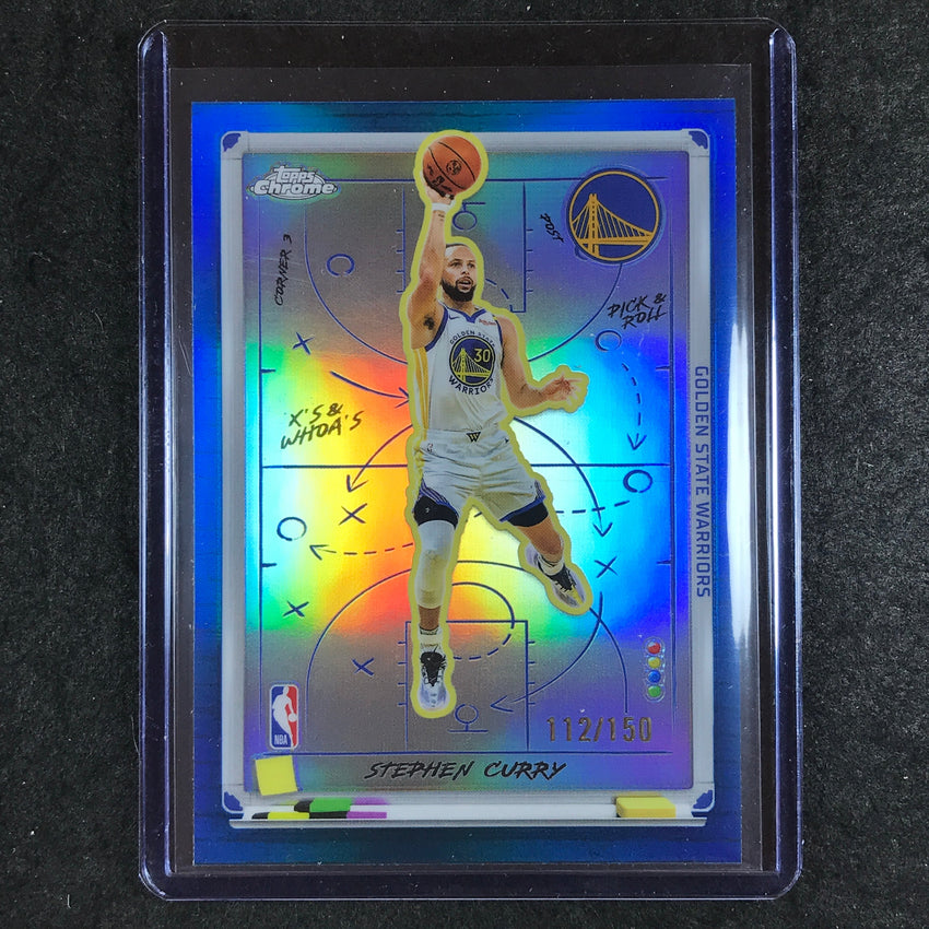 2025-26 Topps Chrome STEPHEN CURRY X's and Woah's Blue 112/150 #5