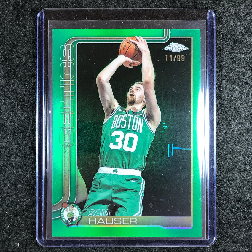 2025-26 Topps Chrome SAM HAUSER Base Green 11/99 #14