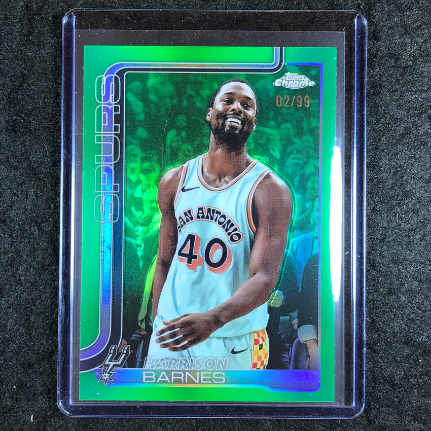 2025-26 Topps Chrome HARRISON BARNES Base Green 2/99 #216