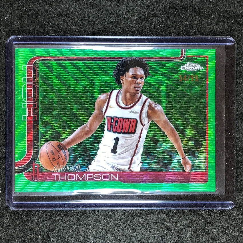 2025-26 Topps Chrome AMEN THOMPSON Base Green Wave 54/99 #17