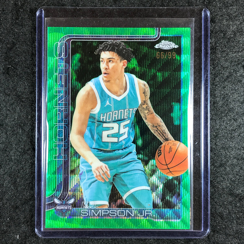 2025-26 Topps Chrome K.J. SIMPSON JR. Base Green Wave 66/99 #45