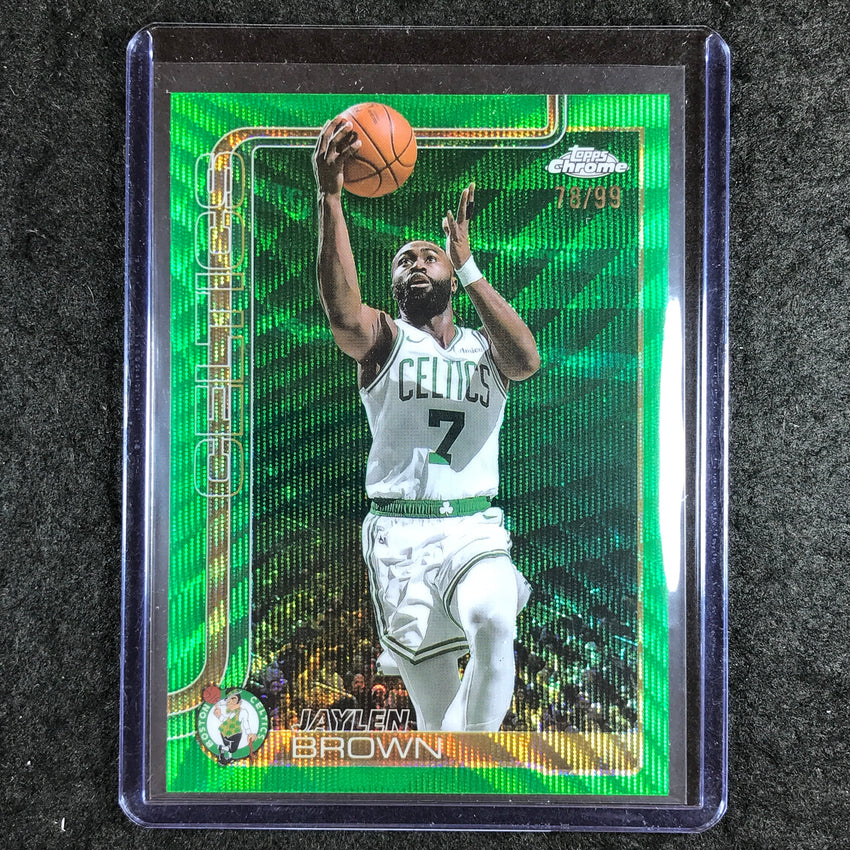 2025-26 Topps Chrome JAYLEN BROWN Base Green Wave 78/99 #51