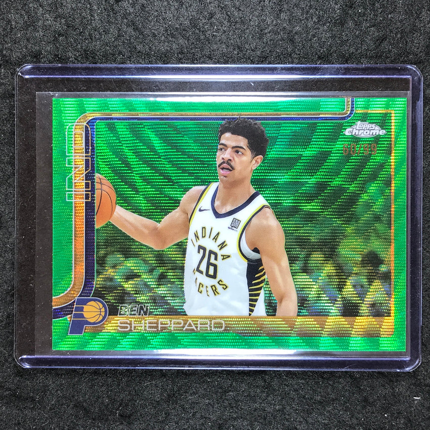 2025-26 Topps Chrome BEN SHEPPARD Base Green Wave 60/99 #94