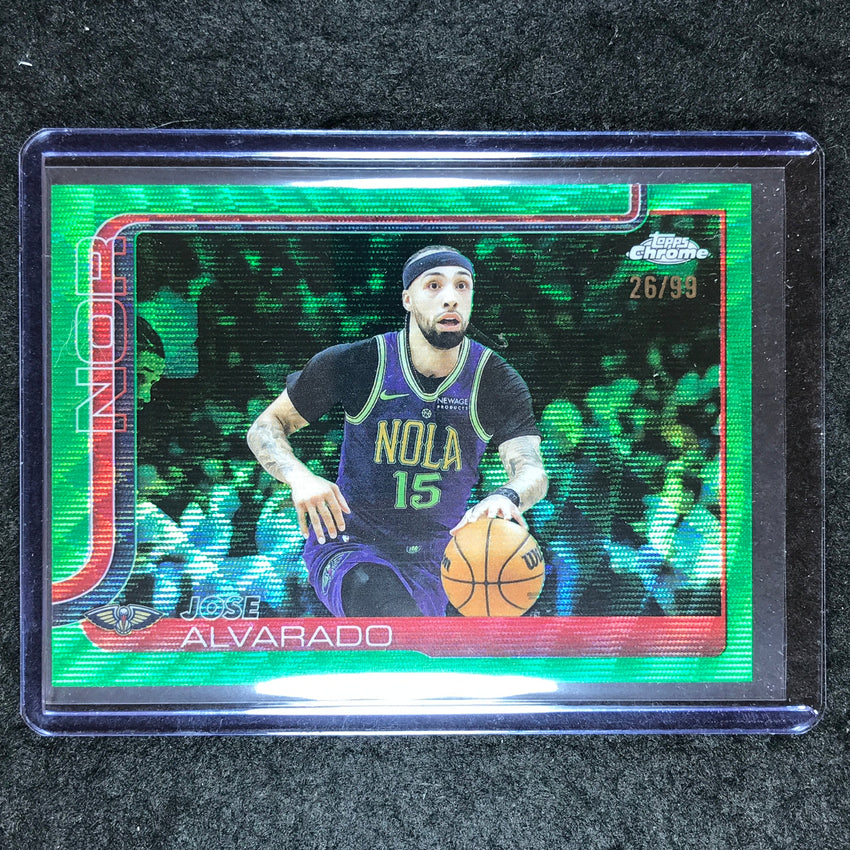 2025-26 Topps Chrome JOSE ALVARADO Base Green Wave 26/99 #144