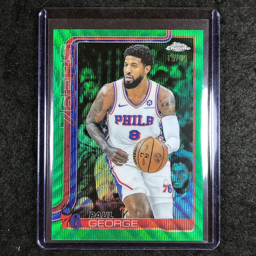 2025-26 Topps Chrome PAUL GEORGE Base Green Wave 15/99 #171