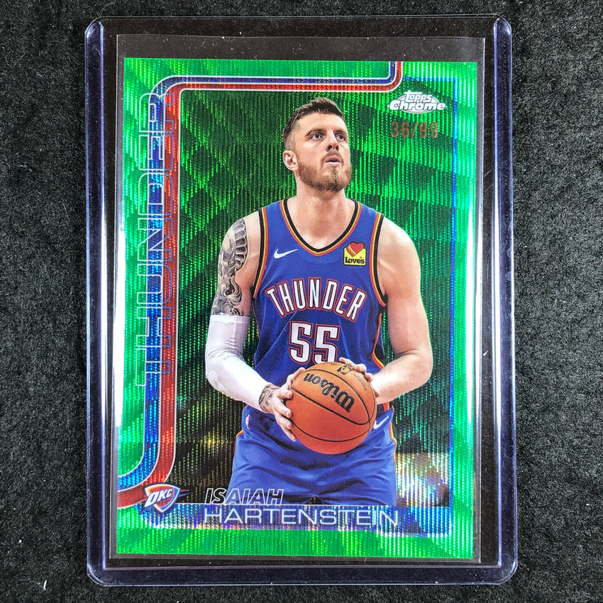 2025-26 Topps Chrome ISAIAH HARTENSTEIN Base Green Wave 36/99 #181