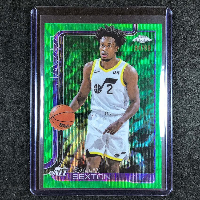 2025-26 Topps Chrome COLLIN SEXTON Base Green Wave 84/99 #210