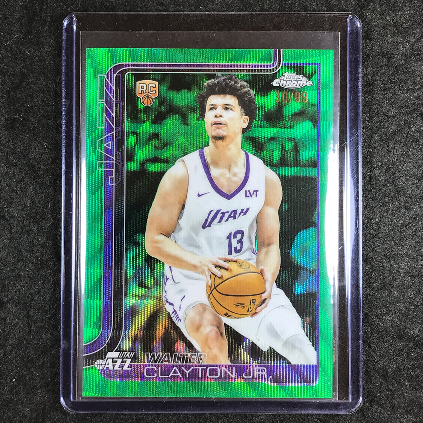 2025-26 Topps Chrome WALTER CLAYTON JR. Rookie Base Green Wave 30/99 #268