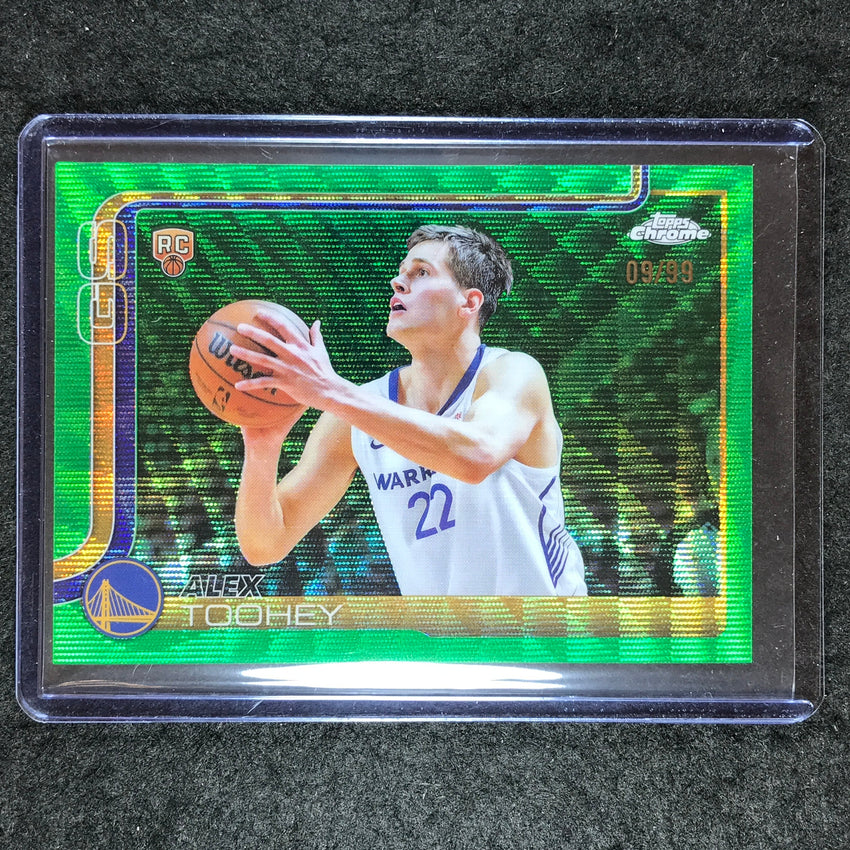 2025-26 Topps Chrome ALEX TOOHEY Rookie Base Green Wave 9/99 #298