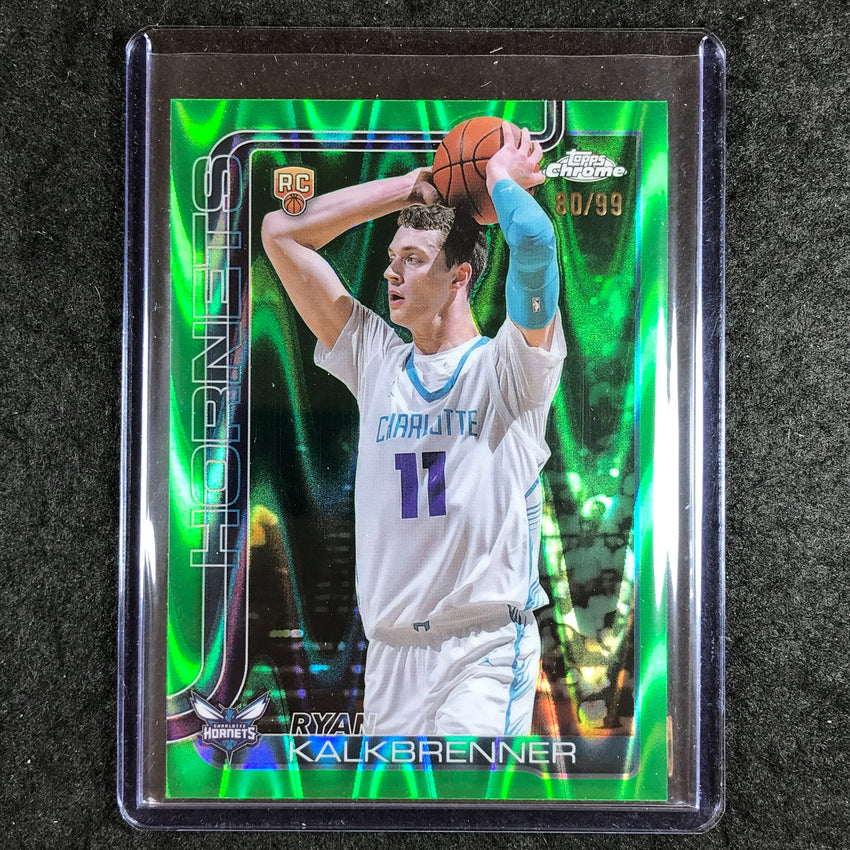 2025-26 Topps Chrome RYAN KALKBRENNER Rookie Green RayWave 80/99 #284