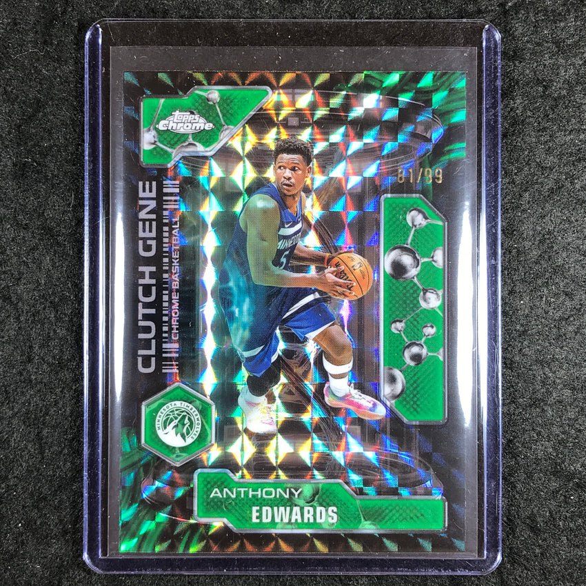 2025-26 Topps Chrome ANTHONY EDWARDS Clutch Gene Green Geometric 81/99 #4