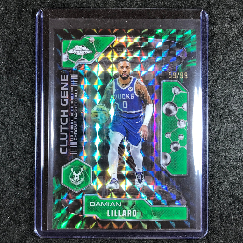 2025-26 Topps Chrome DAMIAN LILLARD Clutch Gene Green Geometric 59/99 #5