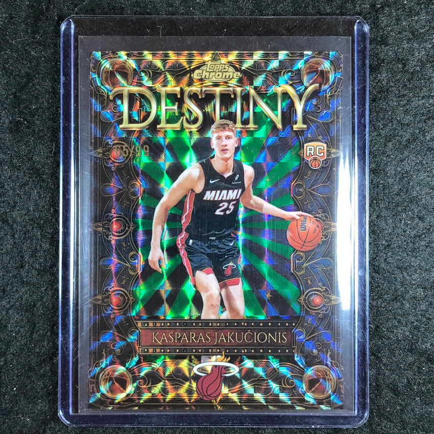 2025-26 Topps Chrome KASPARAS JAKUCIONIS Destiny Rookie Green Geometric 65/99