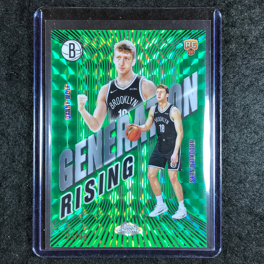 2025-26 Topps Chrome DANNY WOLF Generation Rising Rookie Green Geometric 25/99