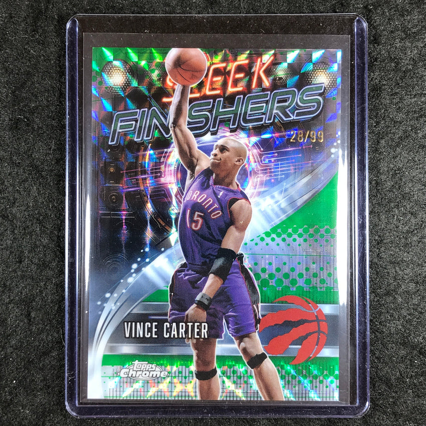 2025-26 Topps Chrome VINCE CARTER Sleek Finishers Green Geometric 28/99 #10