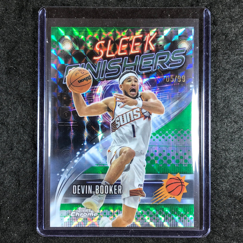 2025-26 Topps Chrome DEVIN BOOKER Sleek Finishers Green Geometric 5/99 #19