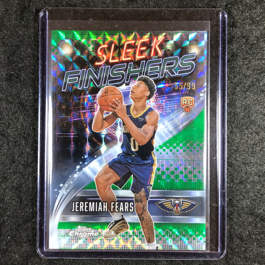 2025-26 Topps Chrome JEREMIAH FEARS Sleek Finishers Rookie Green Geometric 55/99