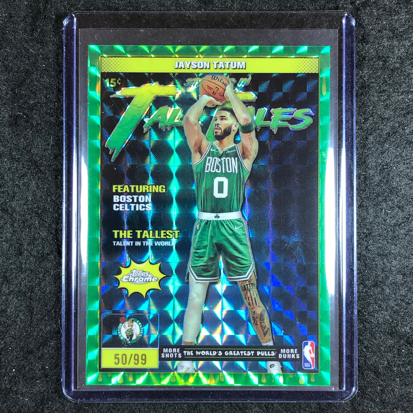2025-26 Topps Chrome JAYSON TATUM Tall Tales Green Geometric 50/99 #9