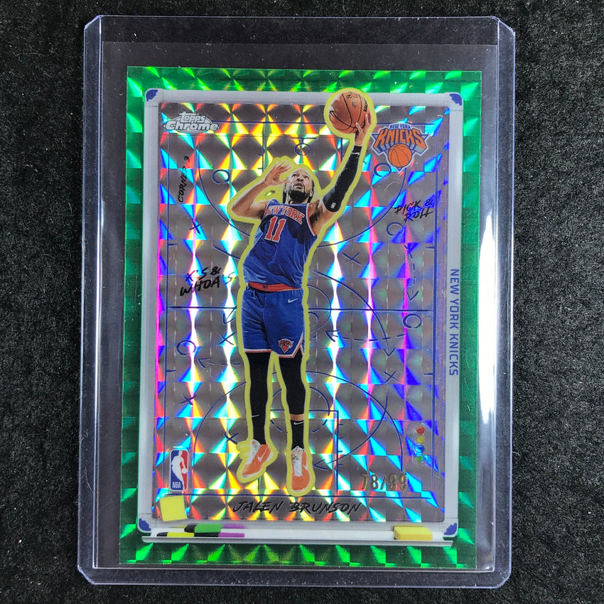 2025-26 Topps Chrome JALEN BRUNSON X's and Woah's Green Geometric 78/99 #2