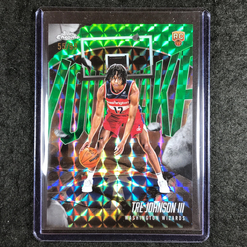 2025-26 Topps Chrome TRE JOHNSON III Youthquake Rookie Green Geometric 55/99 #6