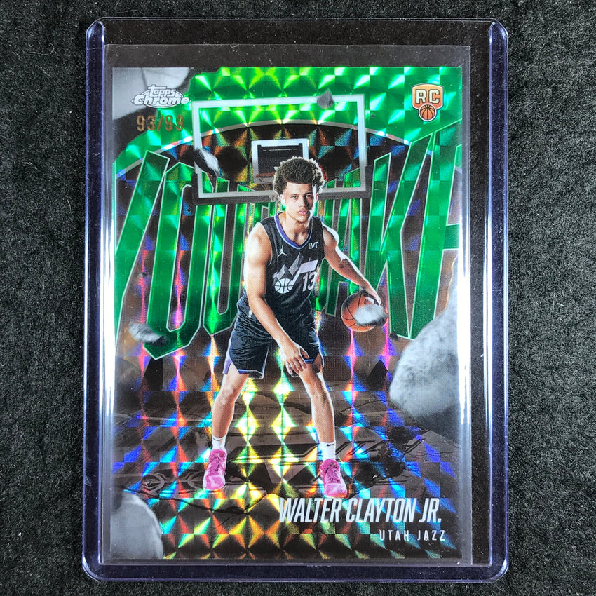 2025-26 Topps Chrome WALTER CLAYTON JR. Youthquake Rookie Green Geometric 93/99
