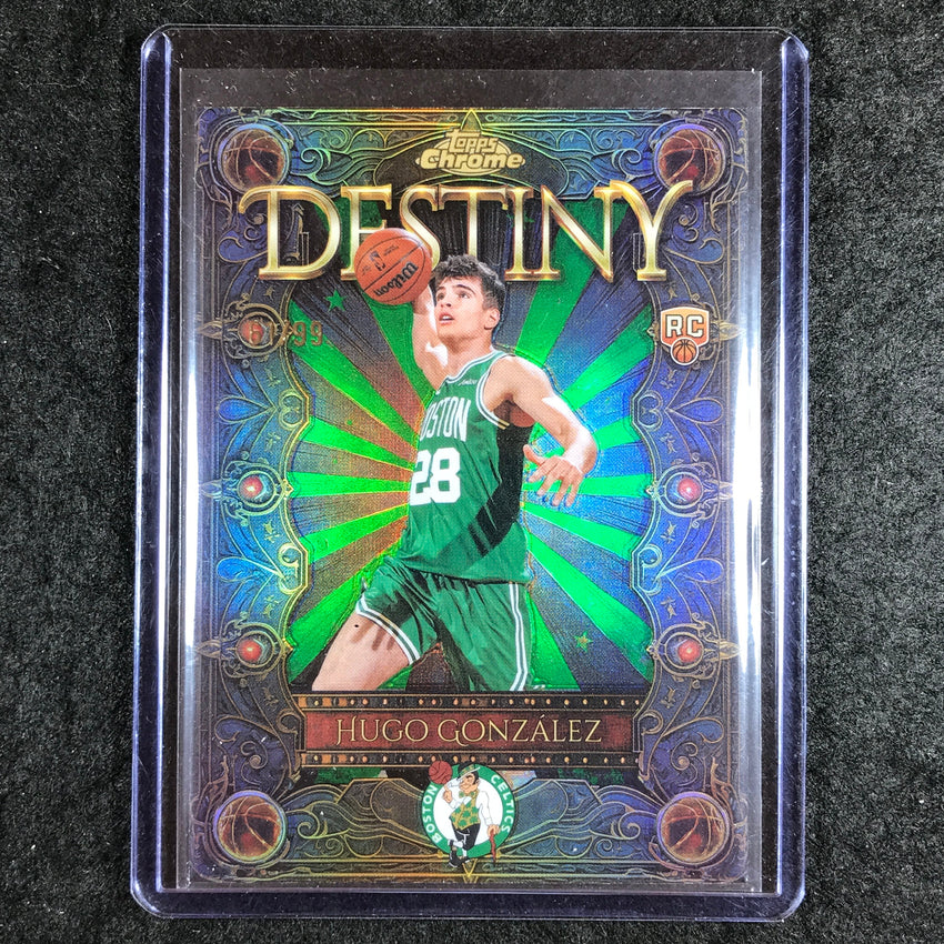 2025-26 Topps Chrome HUGO GONZALEZ Destiny Rookie Green 61/99 #23