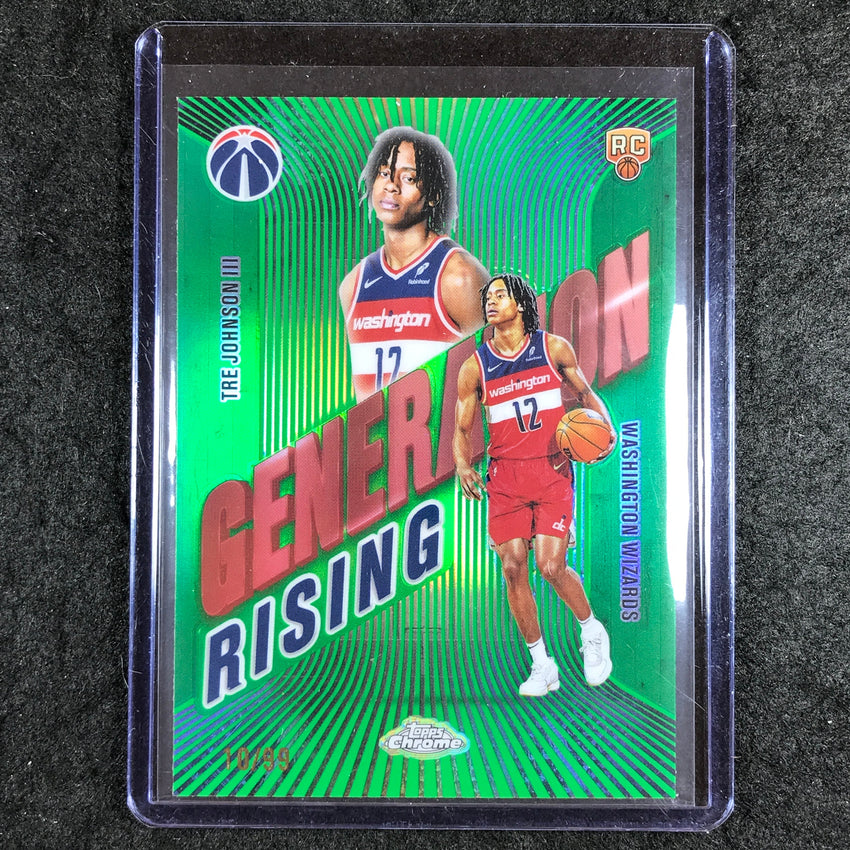 2025-26 Topps Chrome TRE JOHNSON III Generation Rising Rookie Green 10/99 #6
