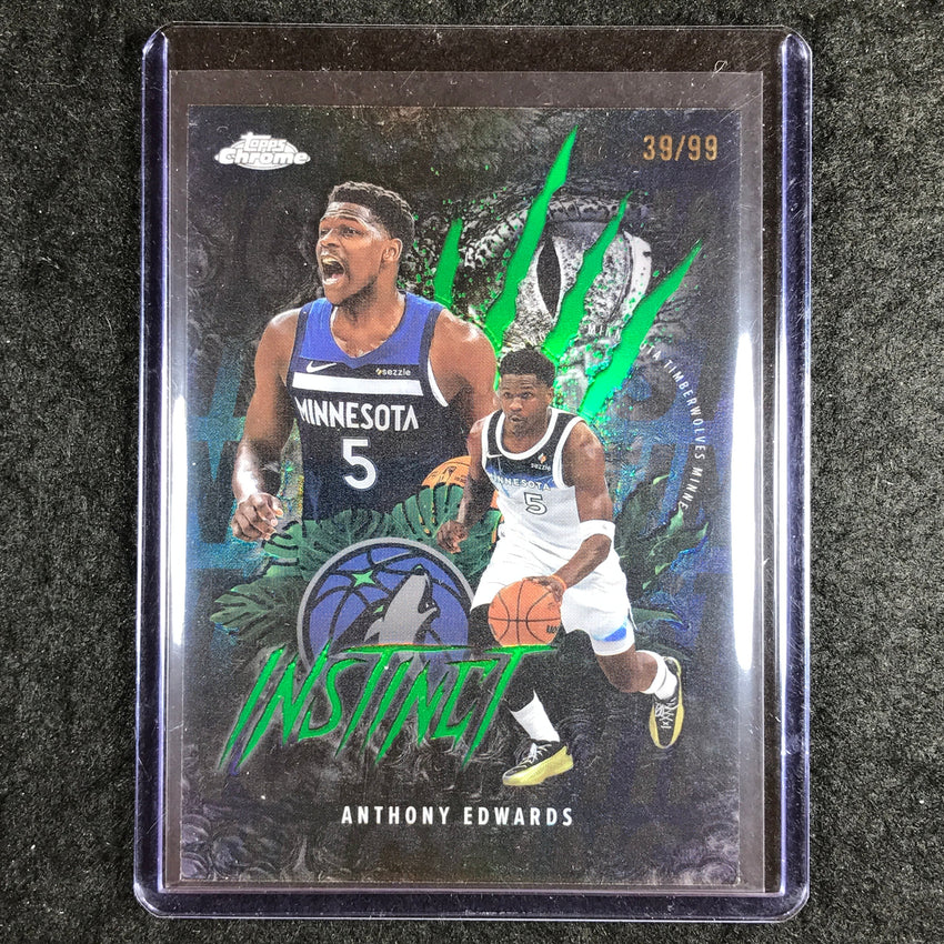 2025-26 Topps Chrome ANTHONY EDWARDS Instinct Green 39/99 #7