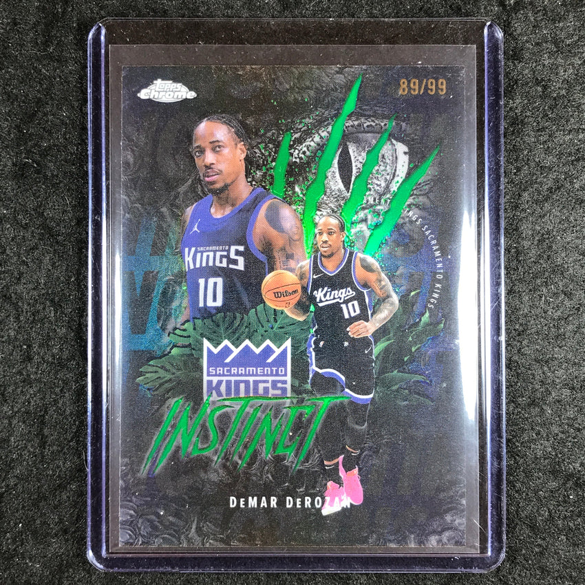 2025-26 Topps Chrome DEMAR DEROZAN Instinct Green 89/99 #8