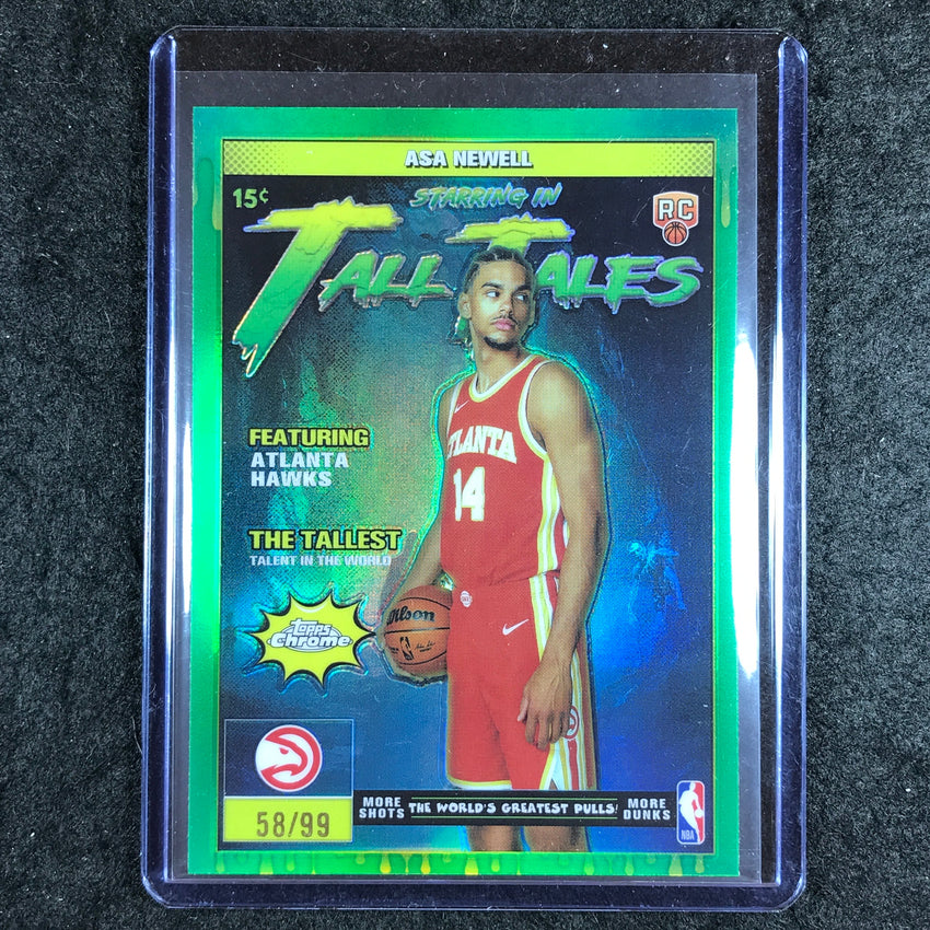 2025-26 Topps Chrome ASA NEWELL Tall Tales Rookie Green 58/99 #20