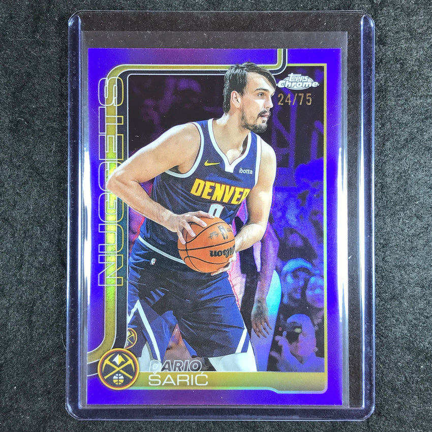 2025-26 Topps Chrome DARIO SARIC Base Purple 24/75 #77