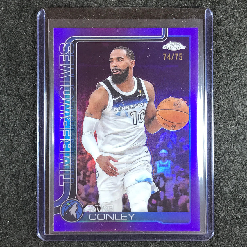 2025-26 Topps Chrome MIKE CONLEY Base Purple 74/75 #132