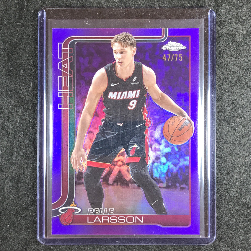 2025-26 Topps Chrome PELLE LARSSON Base Purple 47/75 #189