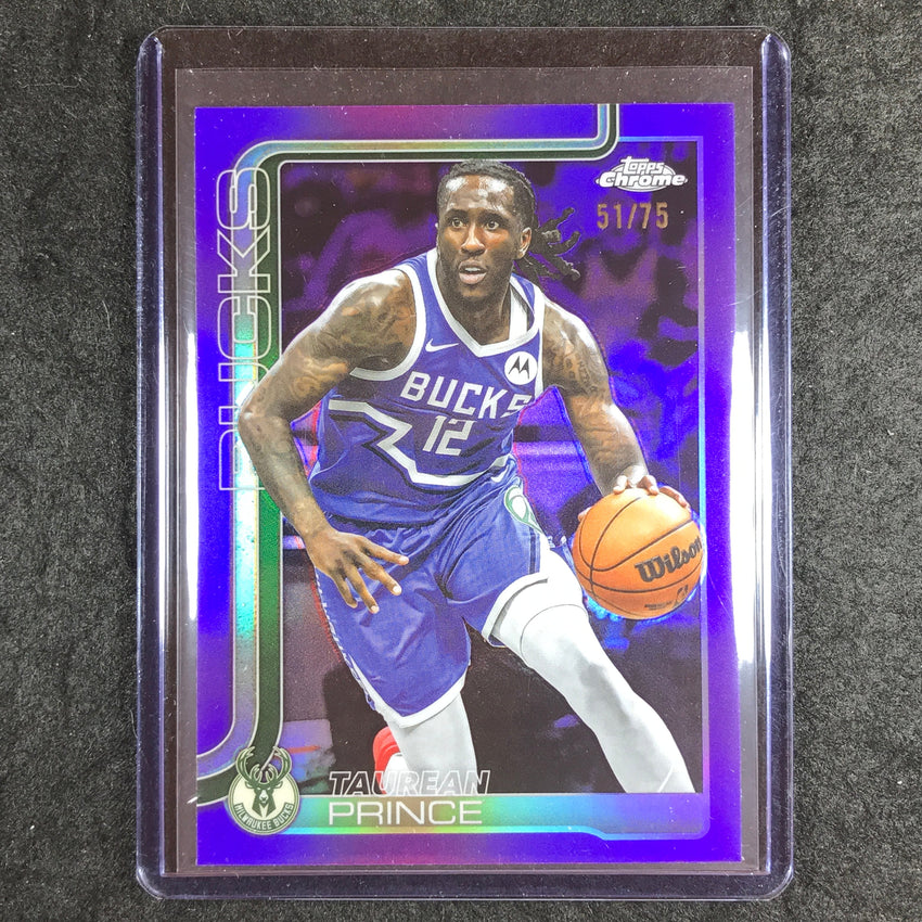 2025-26 Topps Chrome TAUREAN PRINCE Base Purple 51/75 #147