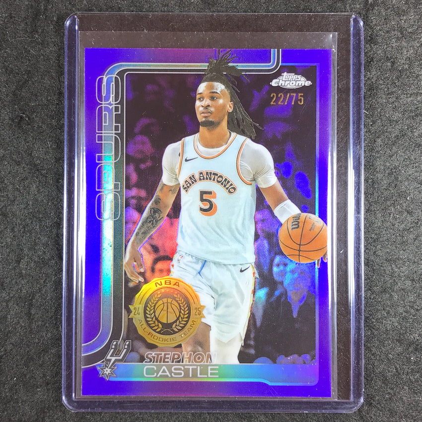 2025-26 Topps Chrome STEPHON CASTLE Base Purple 22/75 #228