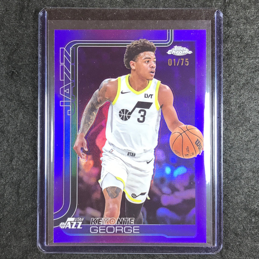 2025-26 Topps Chrome KEYONTE GEORGE Base Purple 1/75 #235