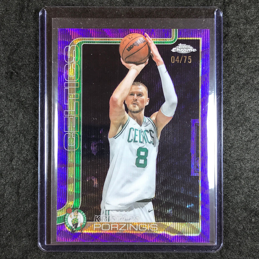 2025-26 Topps Chrome KRISTAPS PORZINGIS Base Purple Wave 4/75 #41