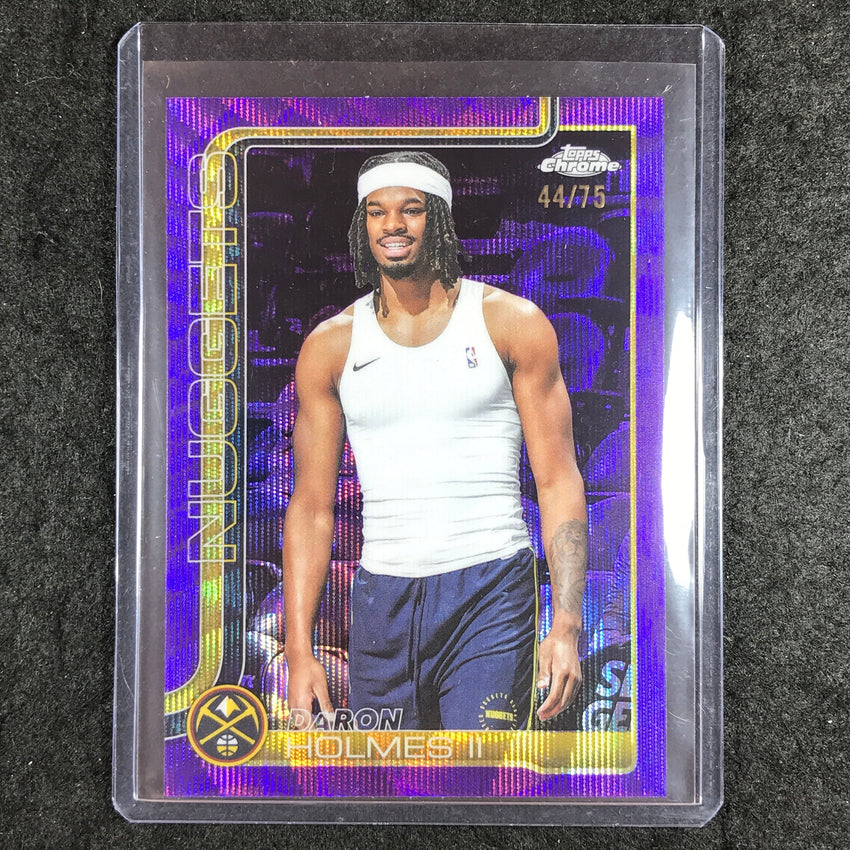 2025-26 Topps Chrome DARON HOLMES II Base Purple Wave 44/75 #75