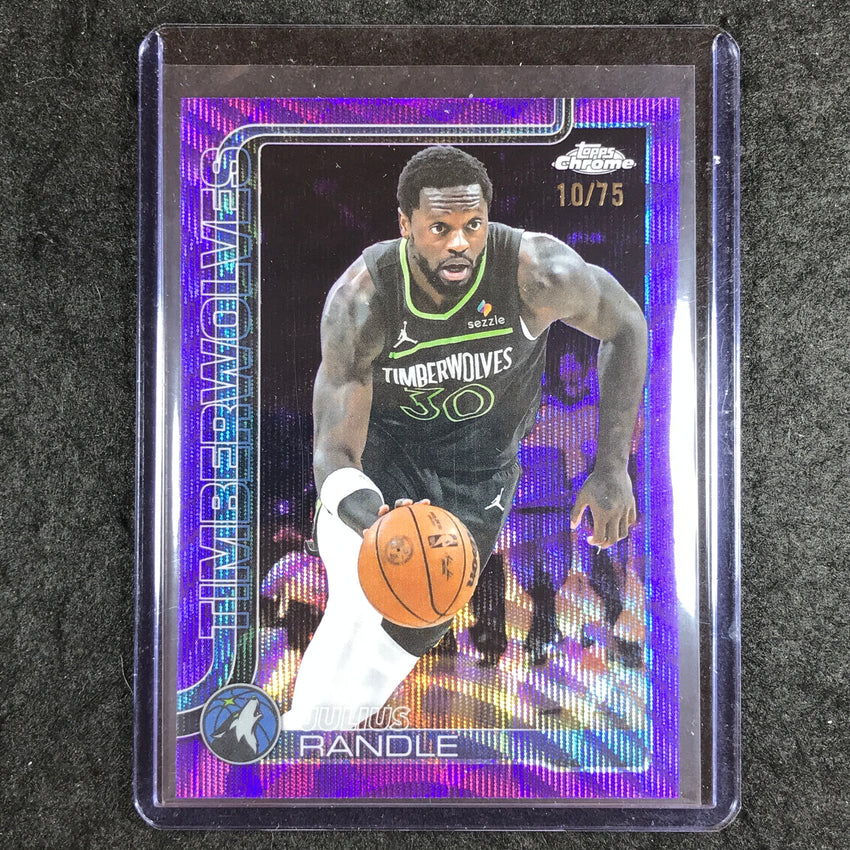 2025-26 Topps Chrome JULIUS RANDLE Base Purple Wave 10/75 #123