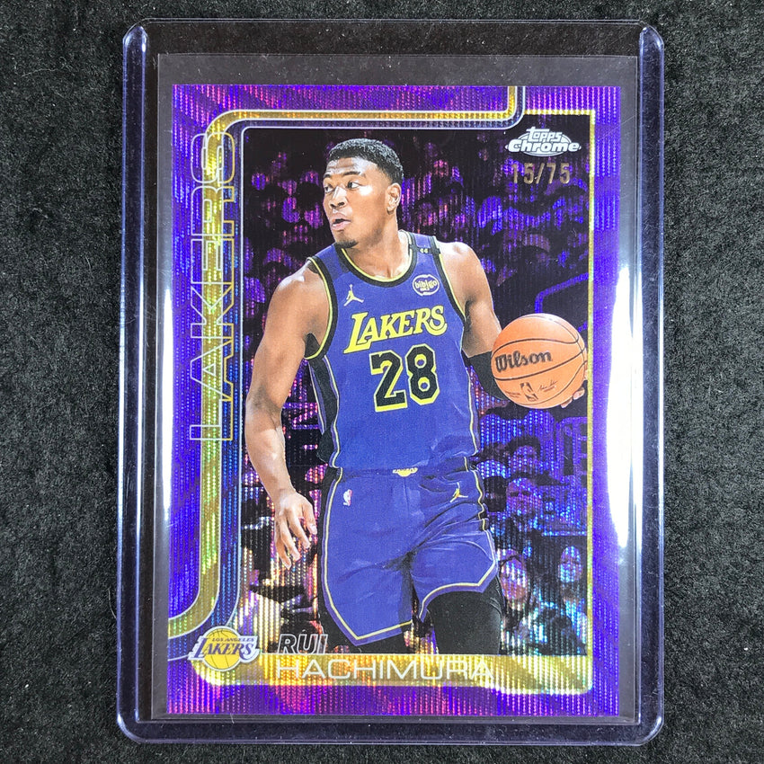 2025-26 Topps Chrome RUI HACHIMURA Base Purple Wave 15/75 #148