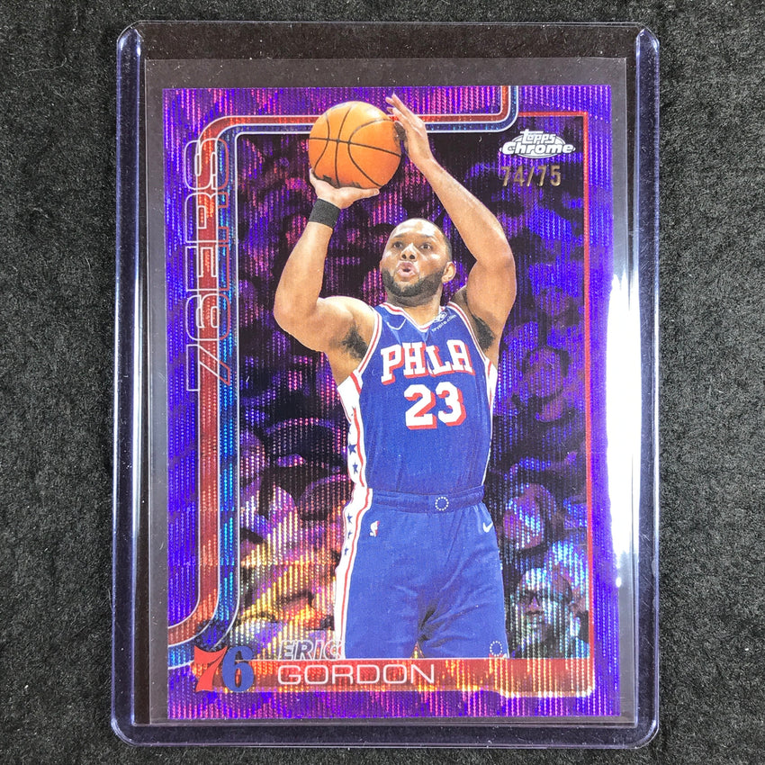 2025-26 Topps Chrome ERIC GORDON Base Purple Wave 74/75 #184